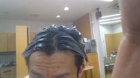 カラーバターを付けた直後の写真