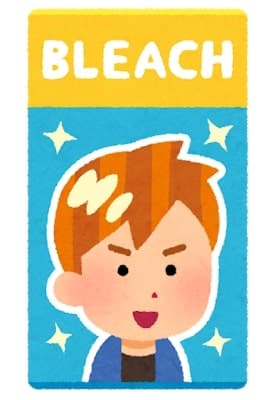 ブリーチした男性のイラスト
