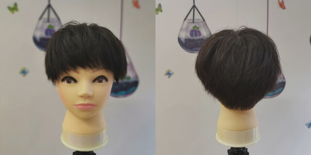 ライトナー前の黒髪正面後ろ