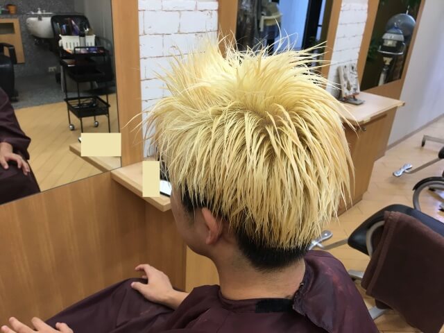 3回目ブリーチ終了の写真