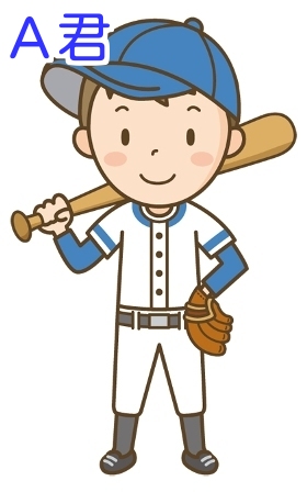 野球少年Ａ君のイラスト画像