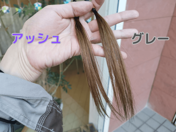グレーとアッシュシャンプー7回屋外