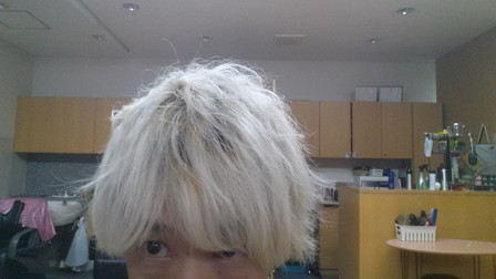 紫シャンプー紫トリートメントを使って2日目の写真　アップ