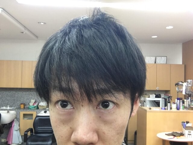 オーガニックワックスを使う前の髪の毛の写真