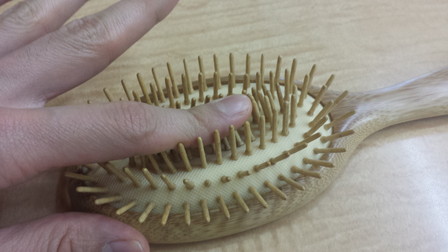 クッション加工されているブラシの説明