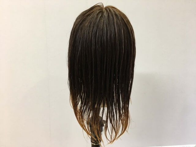 濡らし髪の毛の後ろ姿の写真