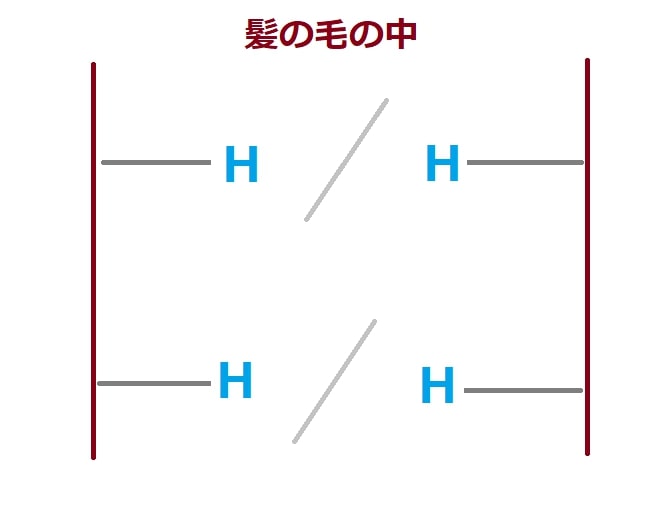 水素結合のイメージイラスト